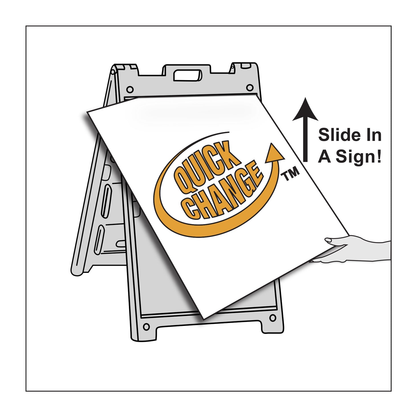 Plasticade Signicade® MDX – 18×24 A-Frame Sign Stand (Frame Only)
