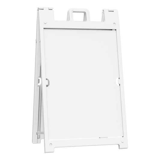 Boguna 24×36 White Plastic A-Frame Sign Stand – Blank Frame Only, No Insert