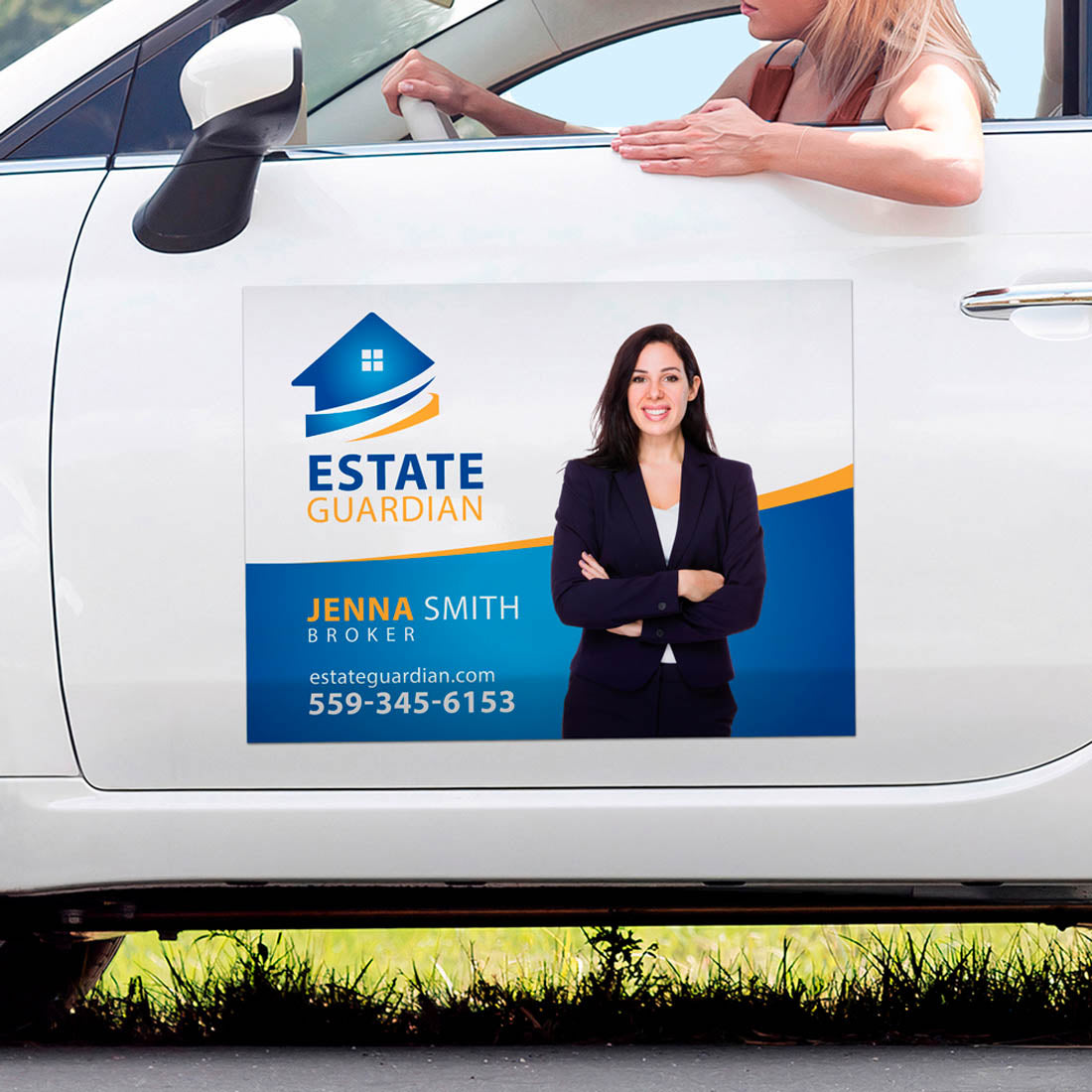 Estate Guardian real estate car magnet on vehicle