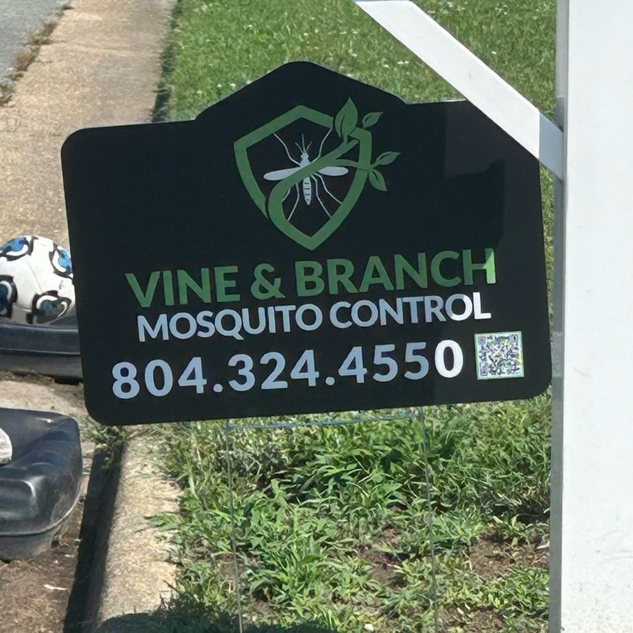 Pest control die cut yard sign — full color — 18x24