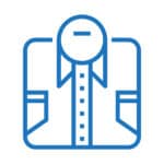 icon depicting a line art t-shirt